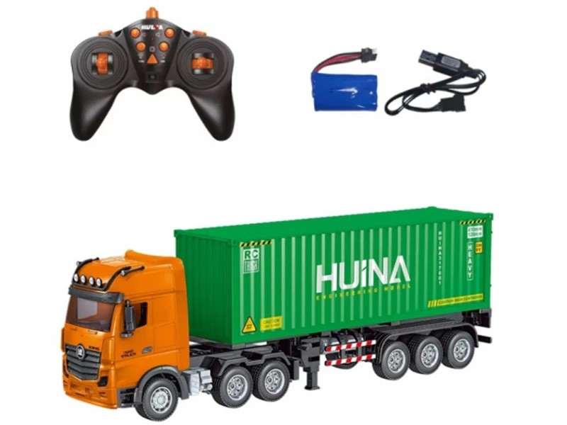 RC LKW / Lastwagen mit Container Auflieger 1:18 - Huina 1317 – Bild 2