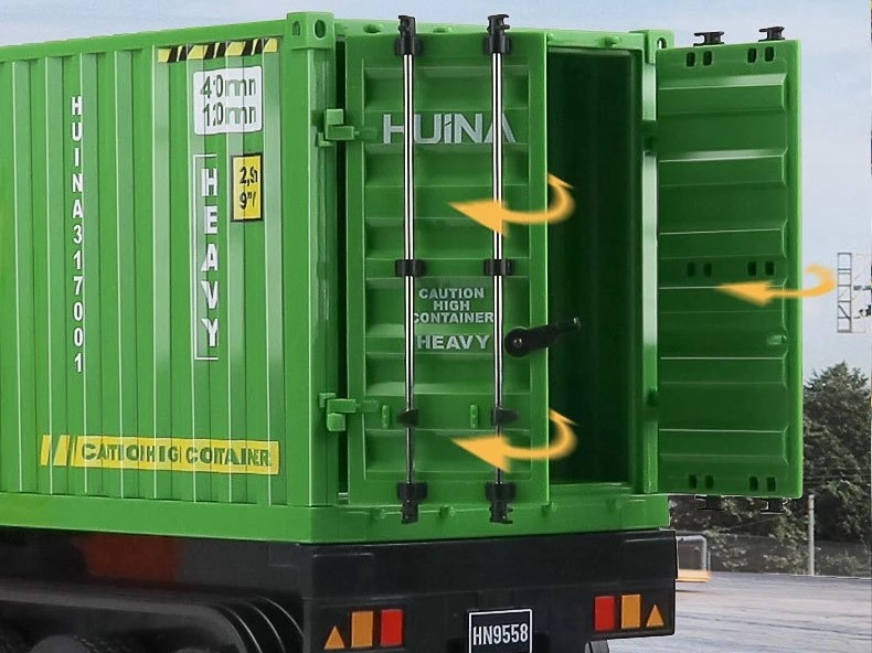 RC LKW / Lastwagen mit Container Auflieger 1:18 - Huina 1317 – Bild 3