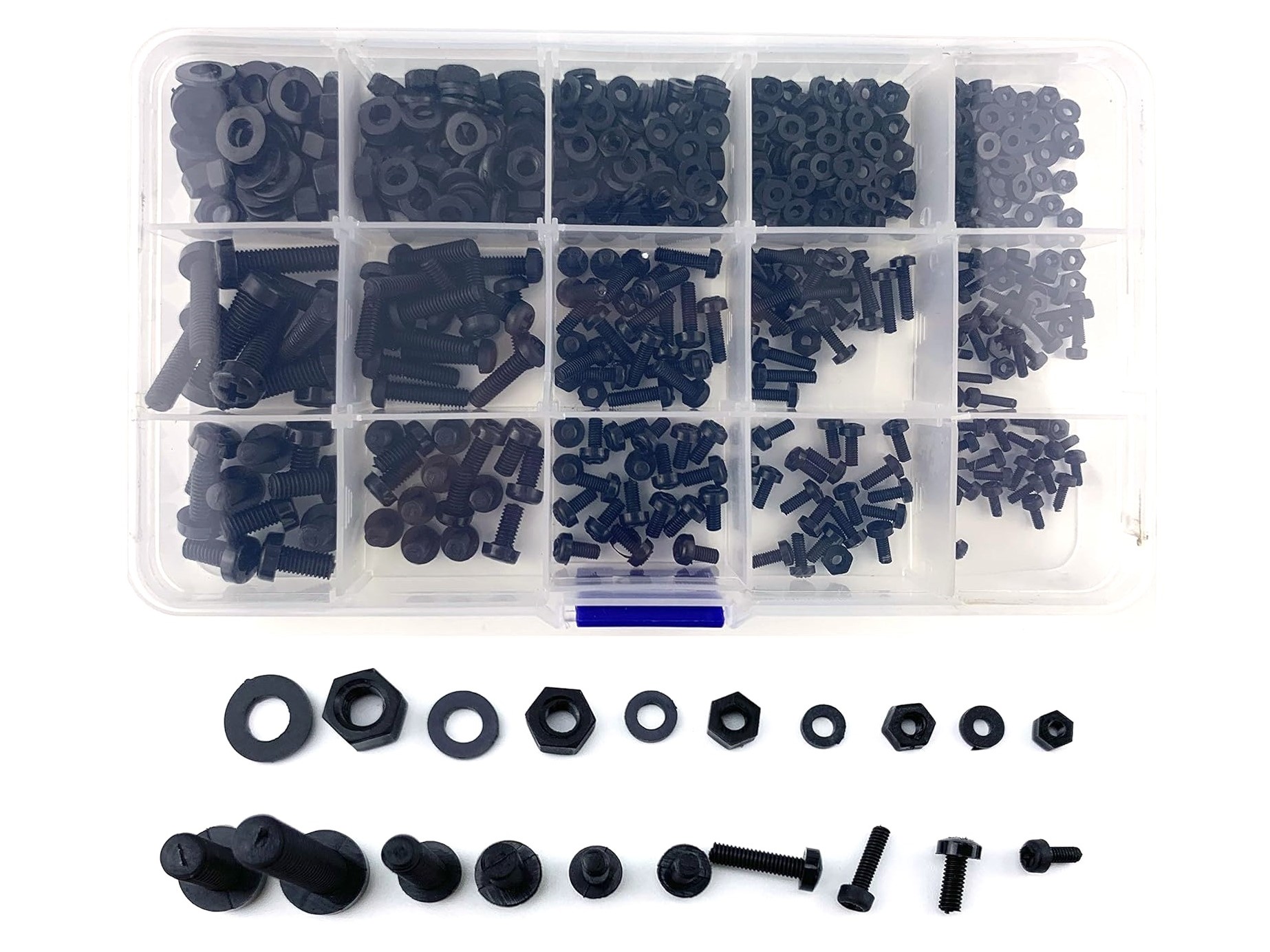 Nylon Schrauben Set / Muttern Set - 510 Stück - M2 - M5 - Kreuzschlitz – Bild 2