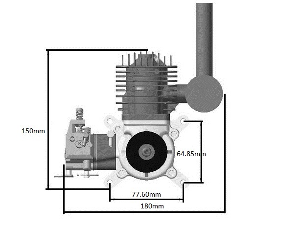 DLA64-i2 Benzinmotor 64ccm – Bild 4