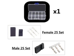 Futaba / JR Servo Stecker -  Buchse - 25er Box