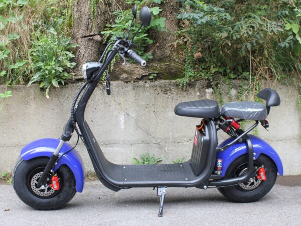Citycoco Elektro Trotti FAT-BOY 500 Watt - 25km/h - blau 2-Plätzer – Bild 2