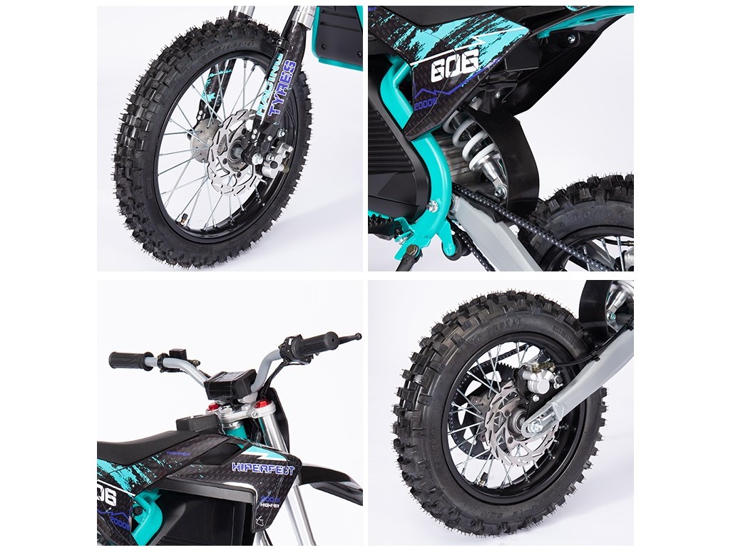 Betriebsbereit Elektro Dirt / Cross Bike Beno - DirtMaster 2000 2kw 2000 Watt 60V - blau – Bild 5