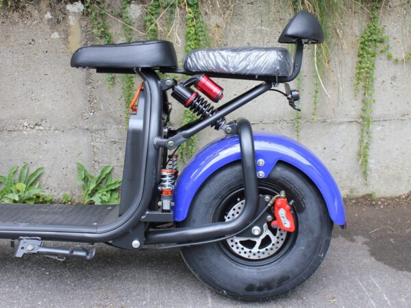 Betriebsbereit Citycoco Elektro Trotti FAT-BOY 500 Watt -25km/h 2-Plätzer blau – Bild 3
