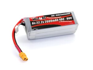 HEAT-RC, LiPo Akku 6S / 22.2V, 2600mAh 40C-80C - XT60