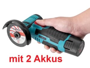 Mini Akku Winkelschleifer 12 Volt - 2x Li-Ion Akku - Brushed