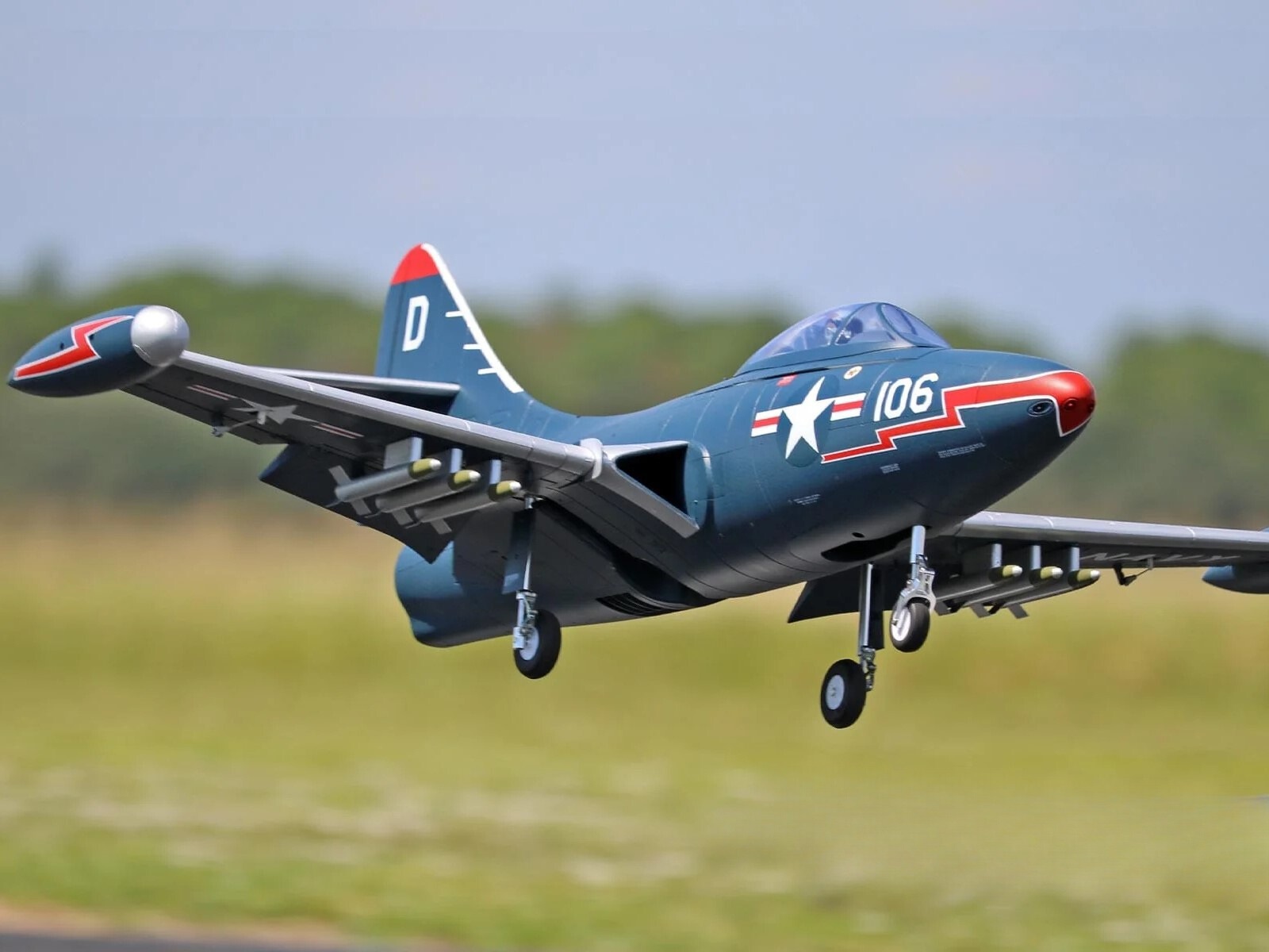 F9F-5 Panther, 70mm EDF Jet, Spw 1050mm, PNP-Set, Freewing – Bild 3