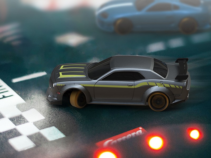 Mini Turbo Racing C65 RC Drift Car - RTR Komplett Set mit Gyro - 1:76 – Bild 5