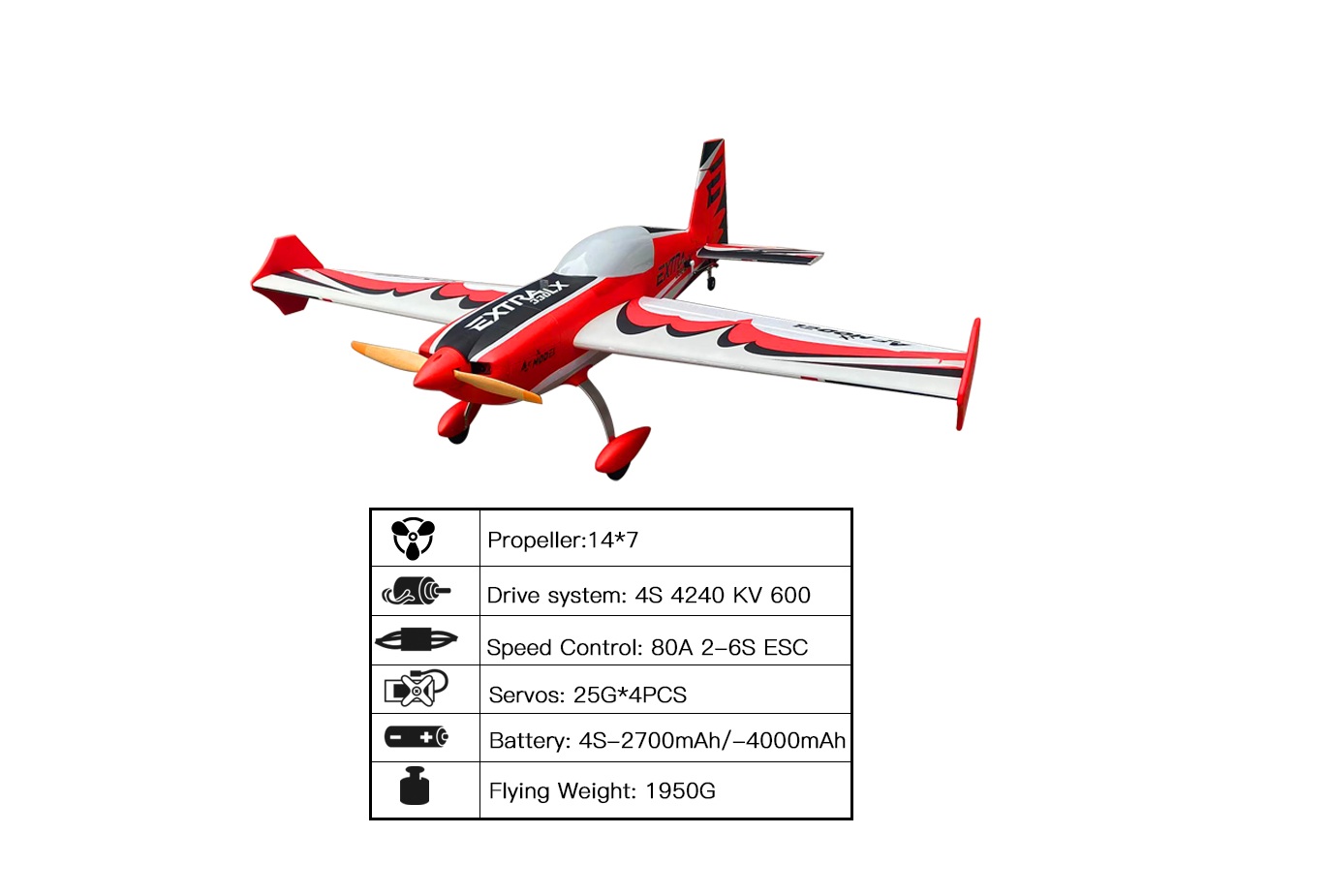 Extra EX330 LX rot - 1420mm - EPO PNP-Set - AF-Models – Bild 5