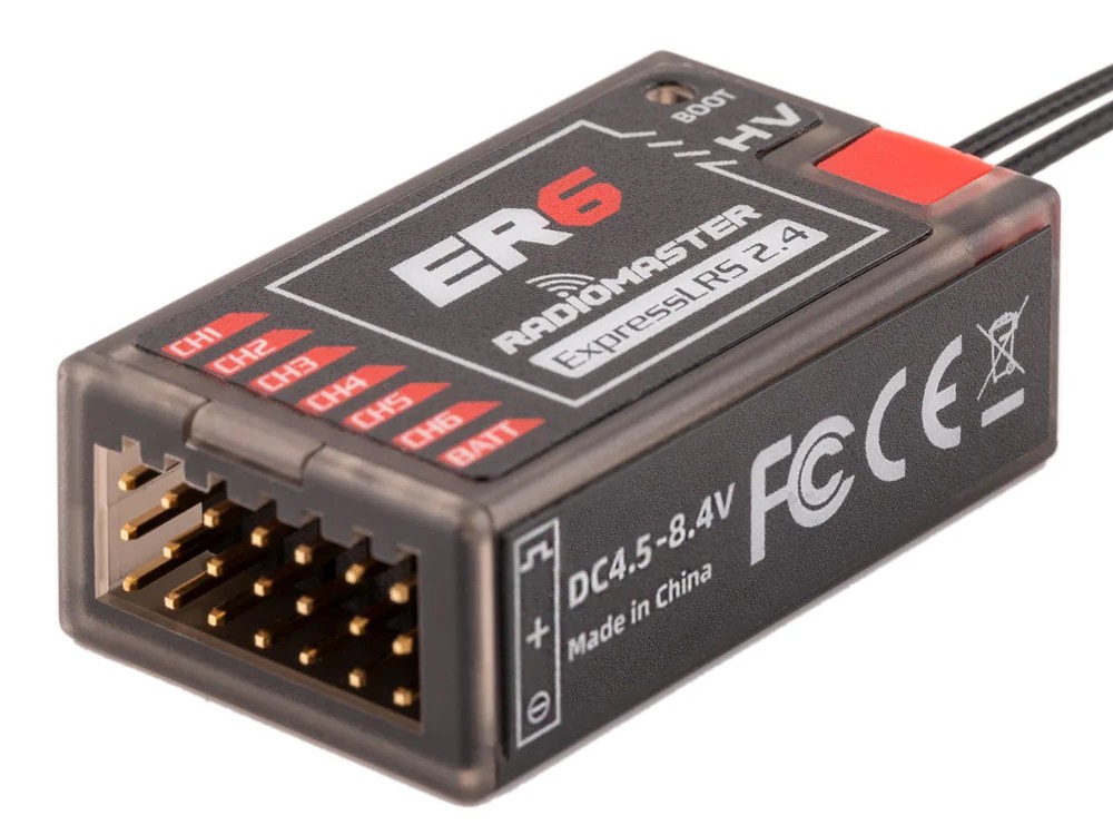 RadioMaster ER6 2.4GHz ELRS PWM 6 Kanal Empfänger