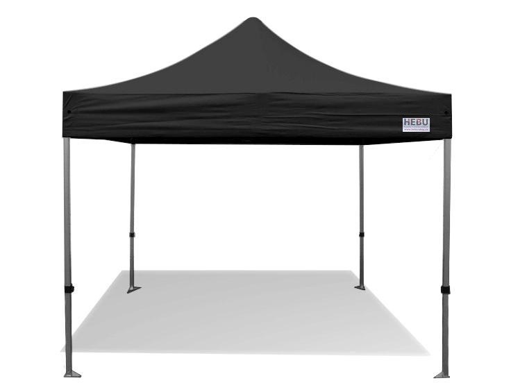 HEBU-Tent Faltzelt DELUXE 3x3m schwarz