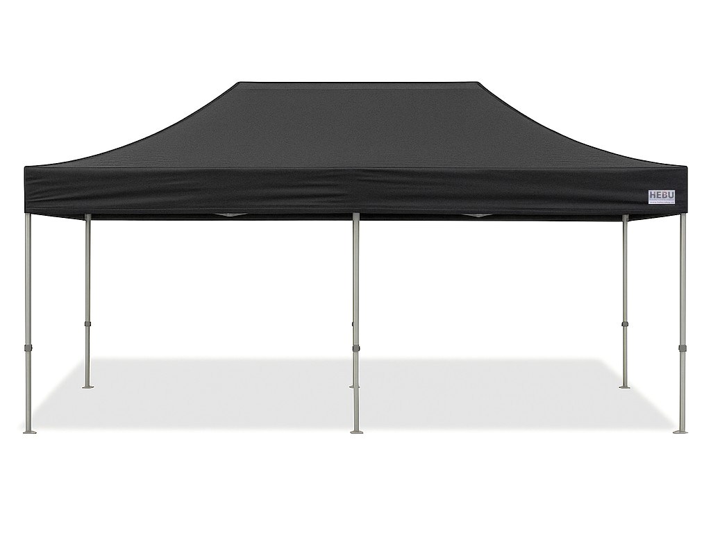 HEBU-Tent Faltzelt DELUXE 3x6m schwarz