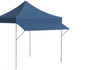 Vordach 3m - Regenschutz & Sonnenschutz - HEBU-Tent Faltzelt PRO blau