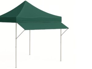Vordach 4.5m - Regenschutz & Sonnenschutz - HEBU-Tent Faltzelt Deluxe grün