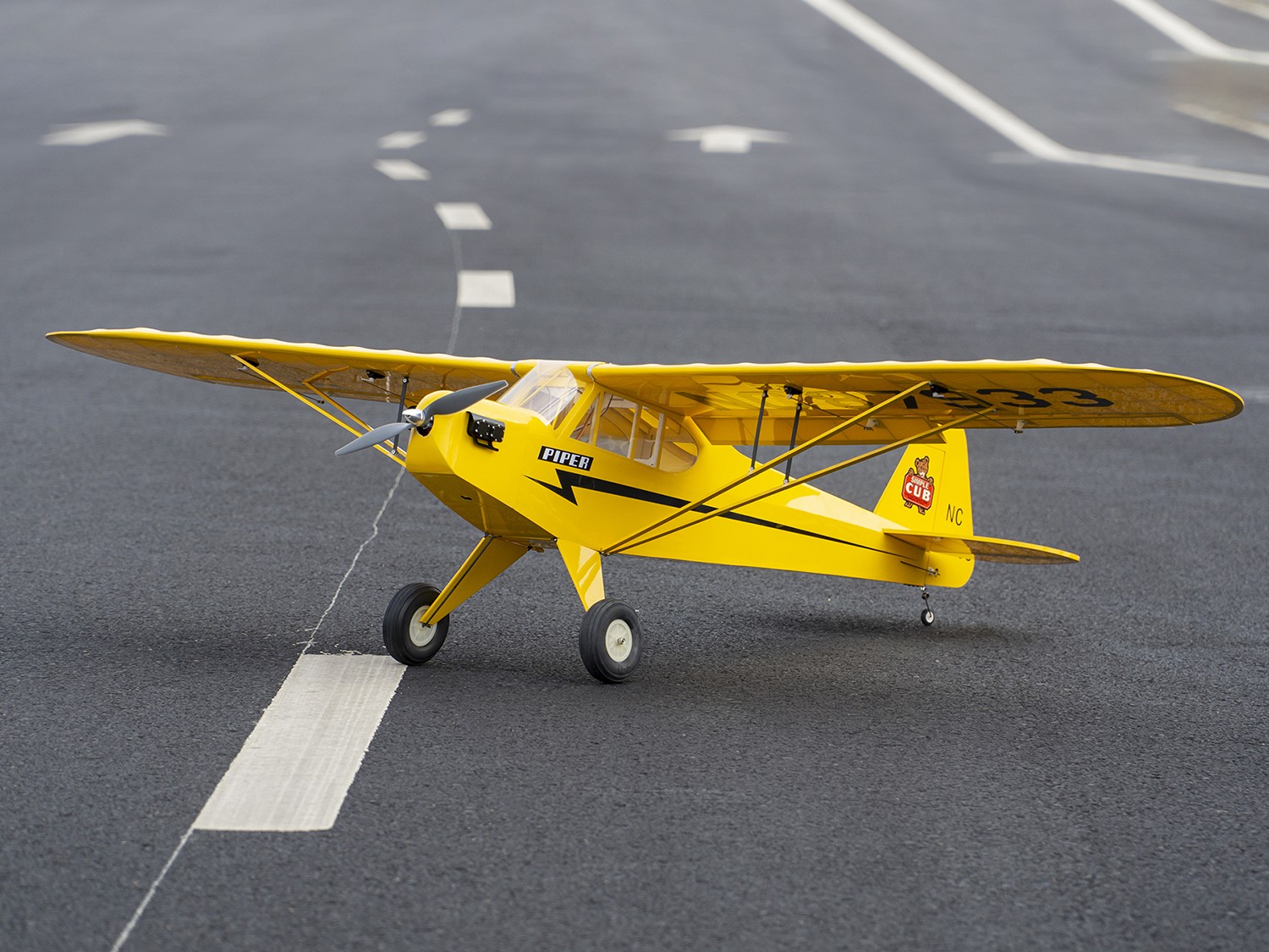 Real-Kit - Piper J3 CUB, Spw 2000mm - KIT-Bausatz aus Balsaholz mit Folie – Bild 4