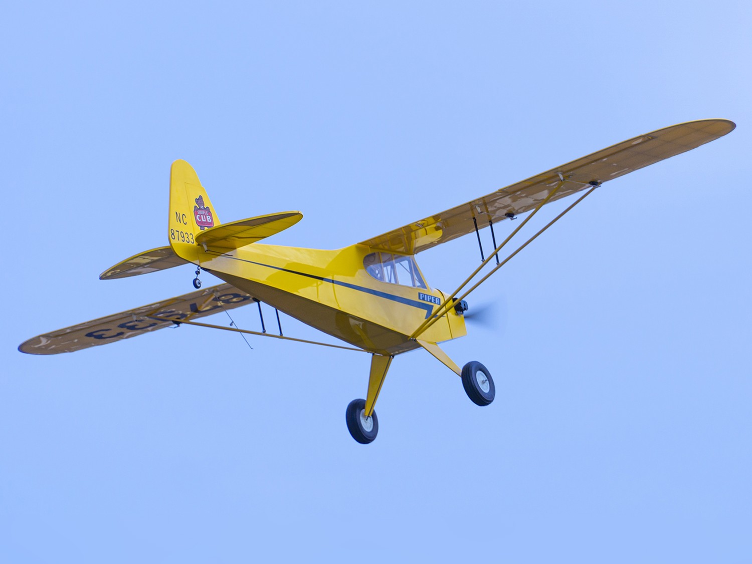 Real-Kit - Piper J3 CUB, Spw 2000mm - KIT-Bausatz aus Balsaholz mit Folie – Bild 5