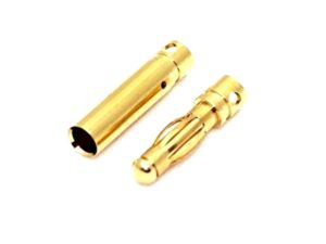 Goldkontaktstecker / Goldstecker und Buchse - 3.5mm - 1 Paar