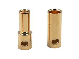 Goldkontaktstecker / Goldstecker und Buchse - 5.5mm - 1 Paar