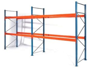 Palettenregal-Set mit einer Höhe von 243cm, Länge 393cm