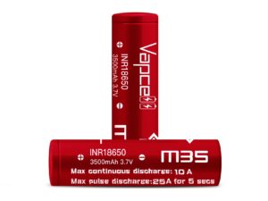 Vapcell Li-Ion Akku 18650 M35 3.7V 3500mAh 10A / 25A - flach - 1 Stück