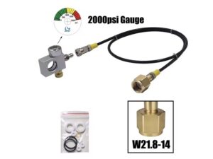 SodaStream Pink Adapter mit Manometer, 8 mm Kupplung, 1 m Schlauch