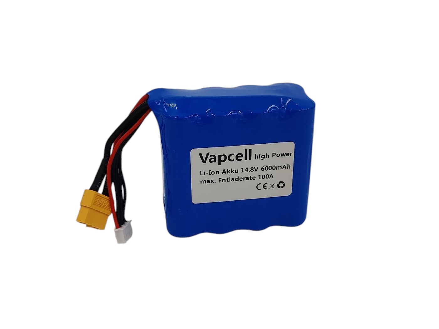Vapcell Li-Ion Akku 18650 - 4S / 14.8V, 6000mAh - XT60