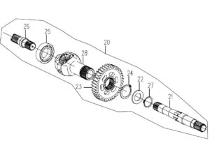 Differential Zahnrad no. 23 1270250301  XYST300/260
