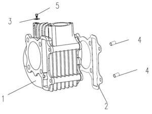 Zylinder zu GY6 150ccm 157QMI 1271022402 (1)